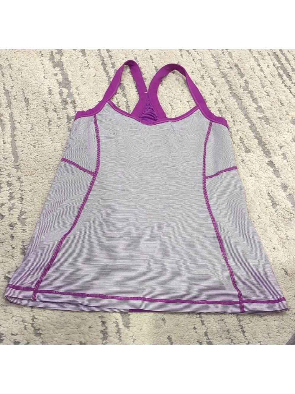 Lululemon Run Zoom Tank singlet potion purple wee stripe - Picture 9 of 9